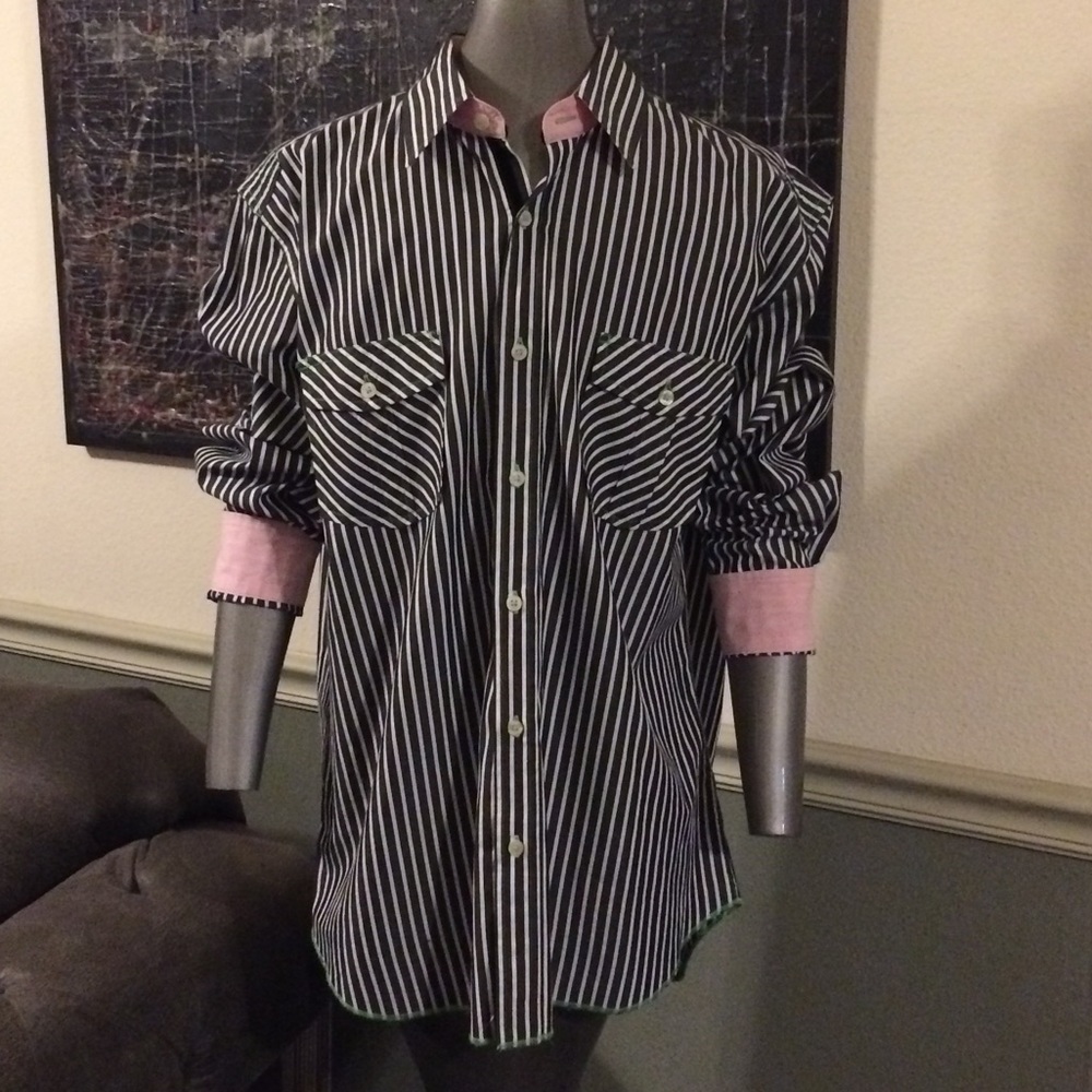 Arnold Zimberg Long Sleeve Striped Shirt